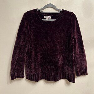 Orvis Sweater Women's Purple Chenille Pullover Classic Collection Crewneck, S